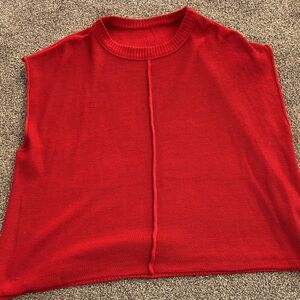 SHEIN Bold Red Knit Top